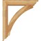 Ekena Millwork Thorton Traditional Rough Sawn Bracket w/ Offset Brace, Western Red Cedar, 6"W x 28"D x 32"H BKT0604X28X32THR01RWR - alternate 3